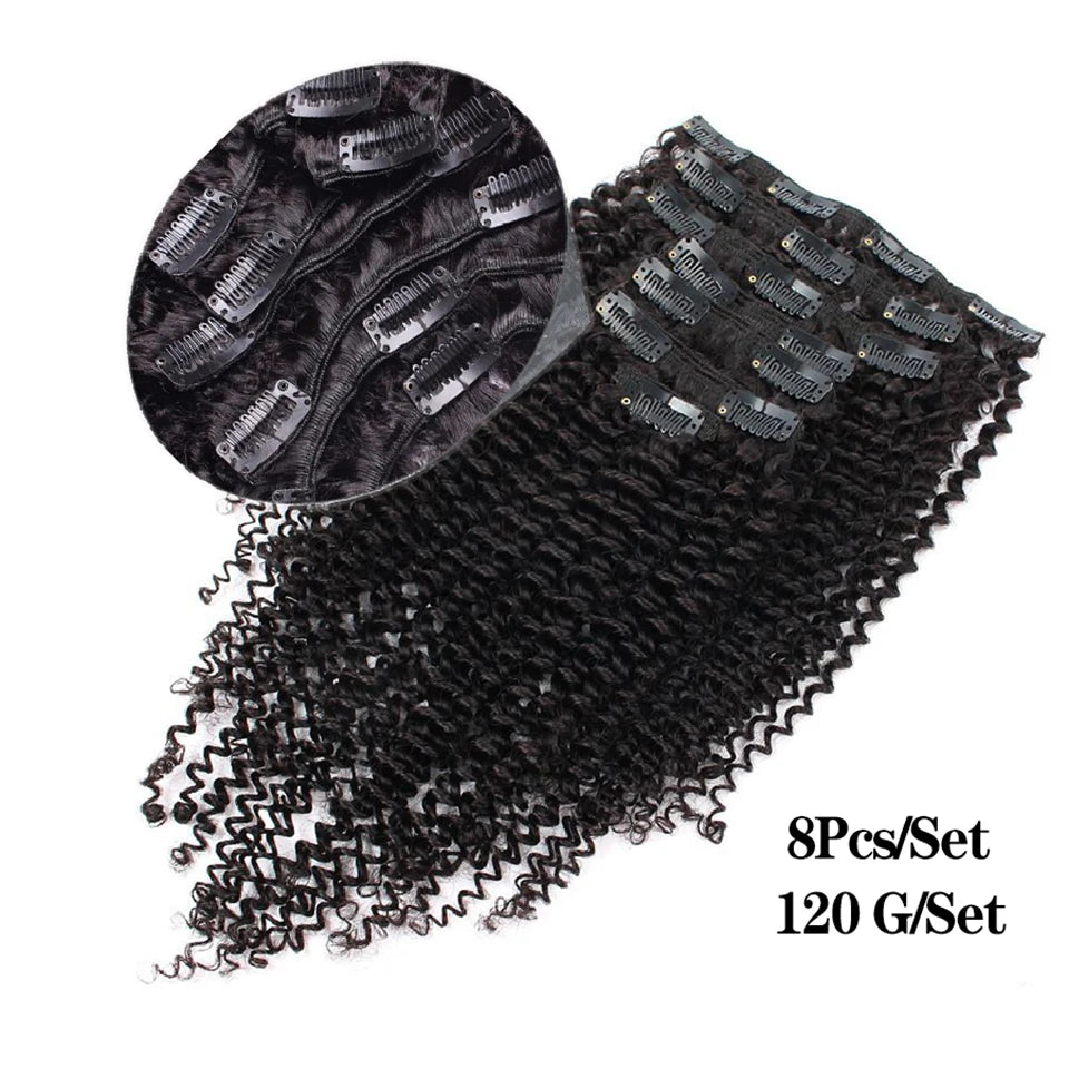 Maxine 4A 4B Hair Kinky Curly Clip In Hair Curly