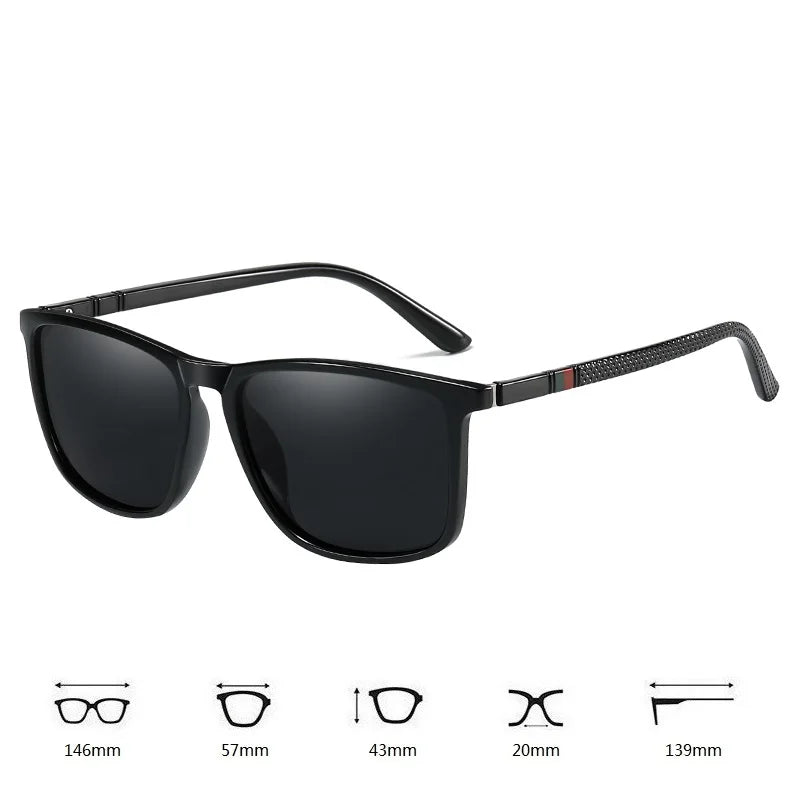 Luxury Square Vintage Polarized Sunglass