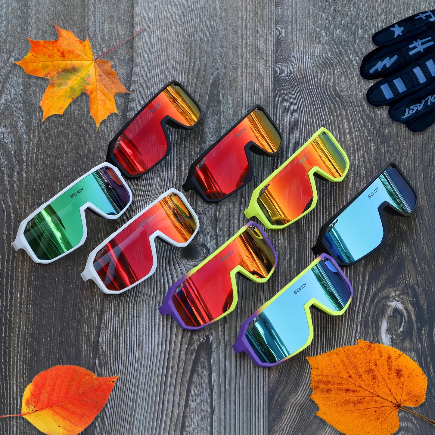 SCVCN Cycling Glasses Bike Sunglasses Men UV400 Eyes Bicycle
