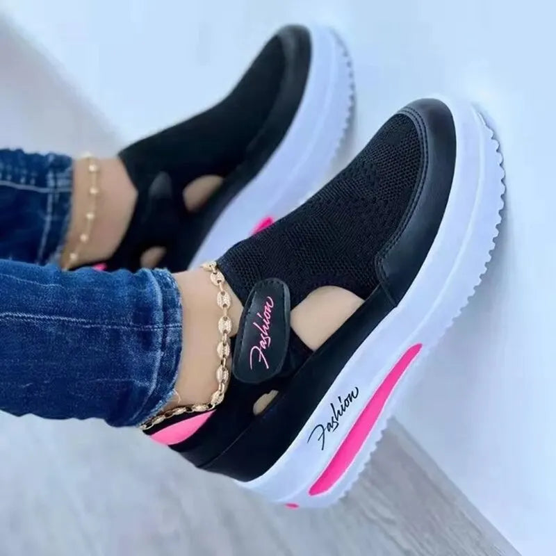 Womens Casual Sneakers Shoes Female Platform Shoes Ladies Shoes Mesh Breathable Comfort Tennis Women Shoes