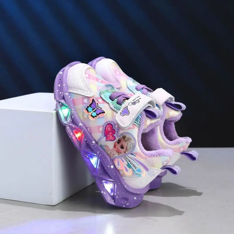 Disney LED Casual Sneakers Lighted Non-slip Pink