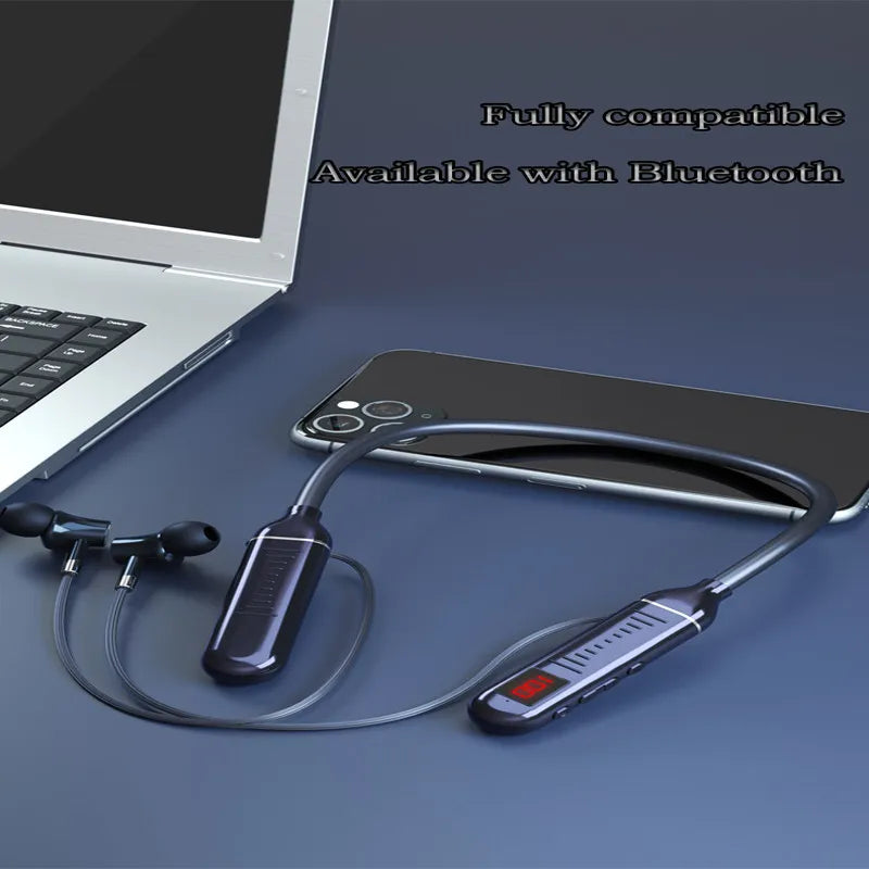 Wireless Earphones 5.3 Halter Waterproof Magnetic Earbuds