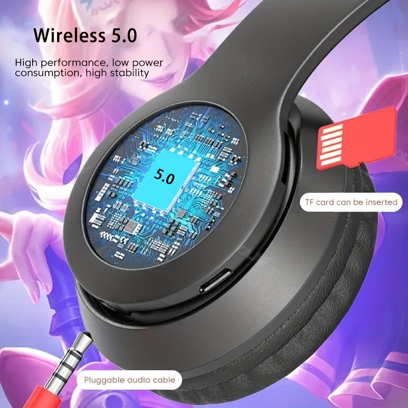 Cute Cat Ear Bluetooth Compatible Headset