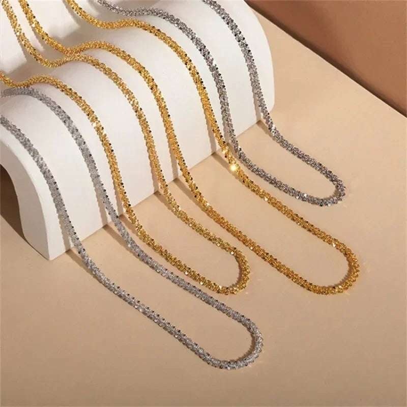 Sparkling Silver Color Clavicle Chain Choker Neck Wedding Party