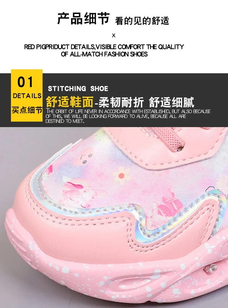 2024 Girls Hot Selling Four Sport Shoes Winter Light Up Shoes 23 To 36