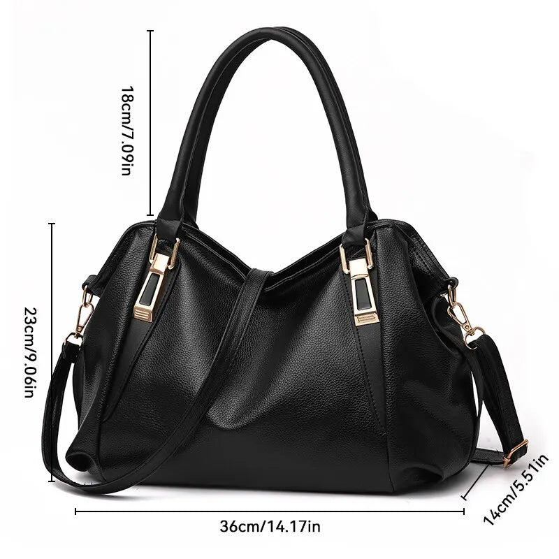 Casual Fashion Women Shoulder Bag Solid Color Soft