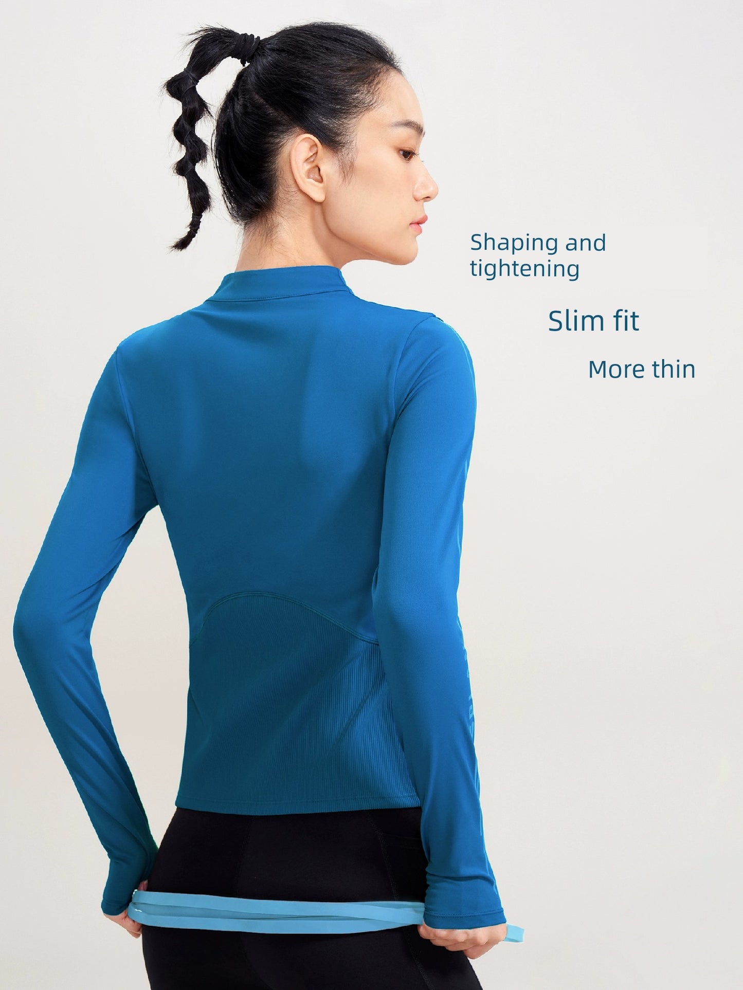 Women's Slim-Fit Slim Looking Sports Long-Sleeved Running Yoga Jacket