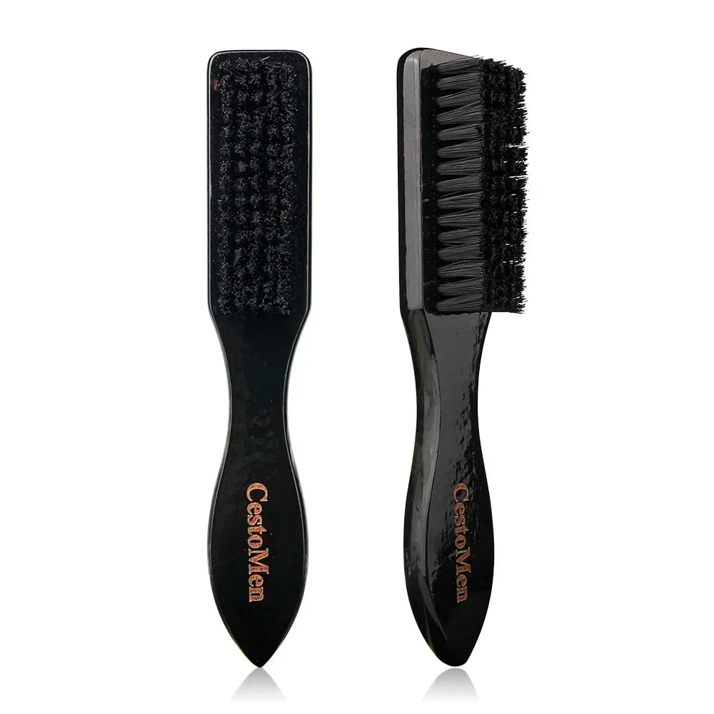 CestoMen Soild Wood Professional Fade Brush Barber For Men
