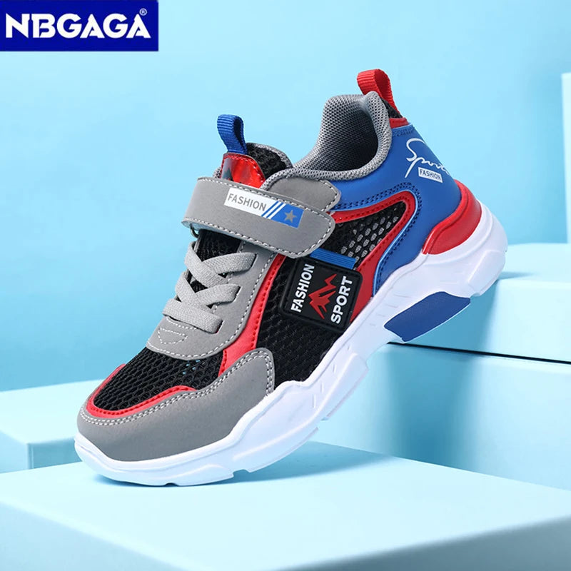 Summer Single Net Breathable Boys Sport Shoes Children Sneakers Rubber Leisure Trainers Casual Kids Sneakers