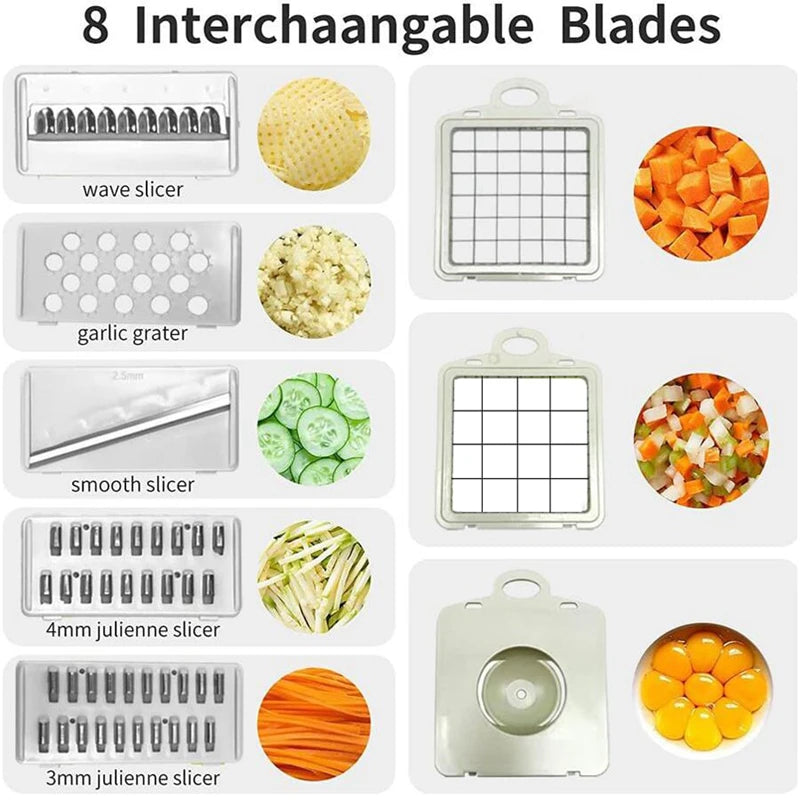 12 in 1 Multifunction Vegetable Slicer Cutter Shredders