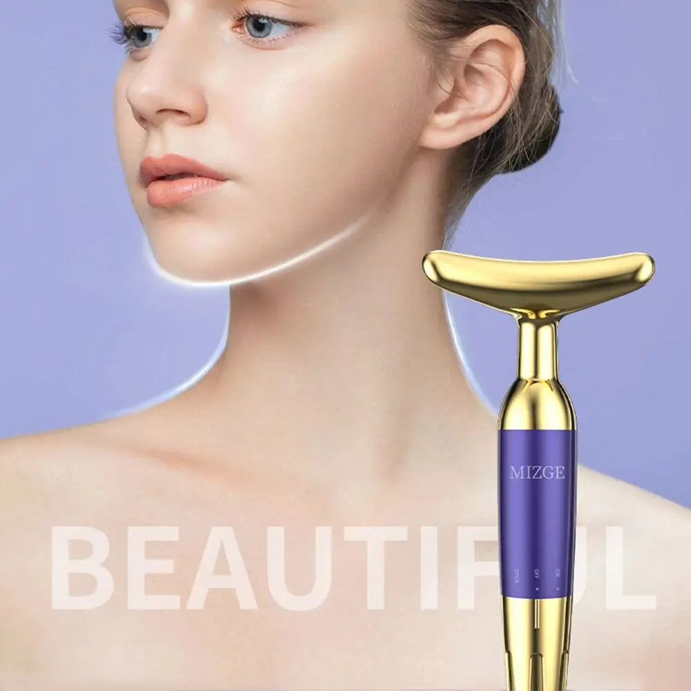 Wrinkle Removal Neck Face Beauty Device Skin Lifting Facial Tighten Vibration Massage Ultrasonic Double Chin Remover