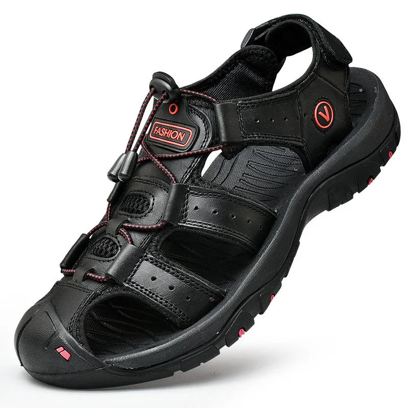 Summer Men Sandals Genuine Leather or Men Beach