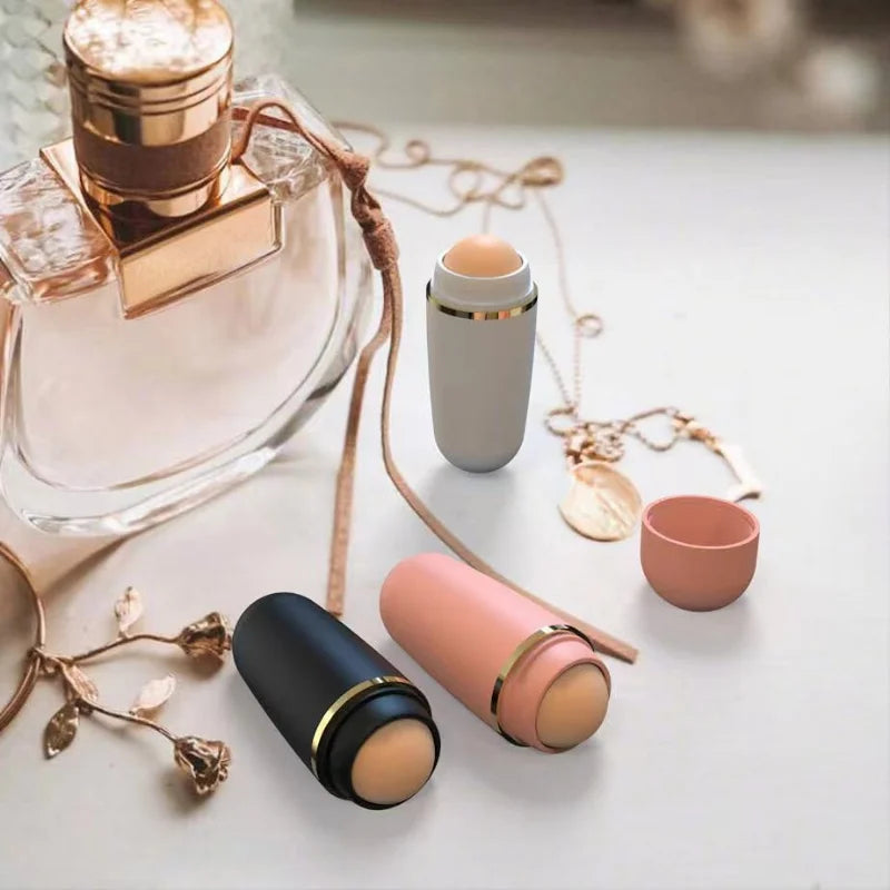 1pcs Face Oil Absorbing Roller Skin Care Tool Volcanic Stone Oil