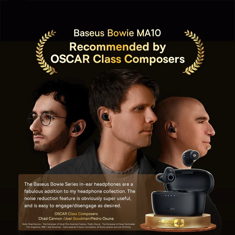 Baseus Ture Wireless Earphones 48dB Noise Cancelling Bluetooth 5.3 Sport