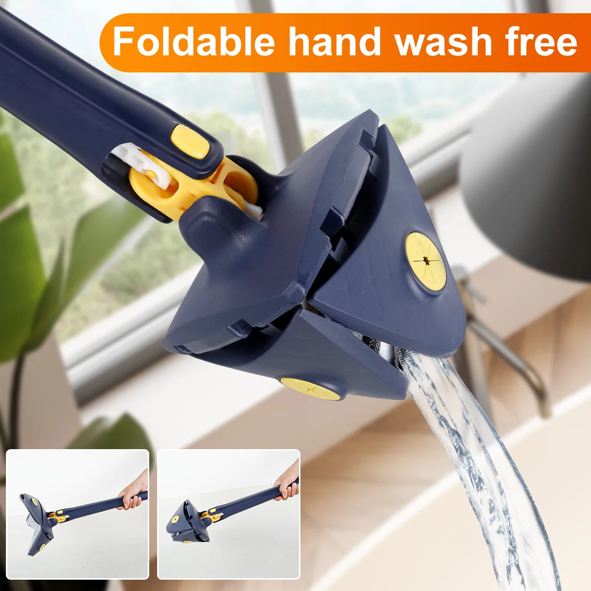 Cleaning Mop 360° Rotatable Water queezing Wall Cleaning Mop