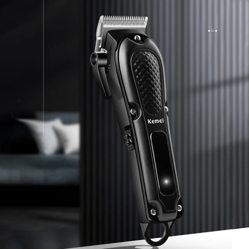 Kemei adjustable hair clipper for men cutting machine USB rechargeable