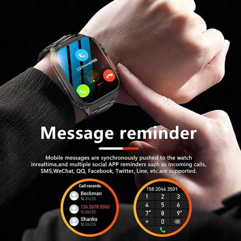 LIGE Bluetooth Call Men Waterproof Local Music