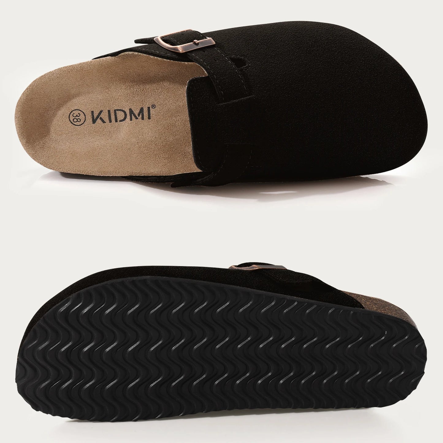 Comwarm Cork Footbed Clogs For Women Men