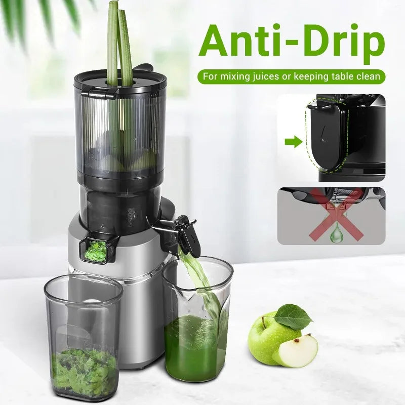 Juicer Machines, AMZCHEF 5.3-Inch Self-Feeding