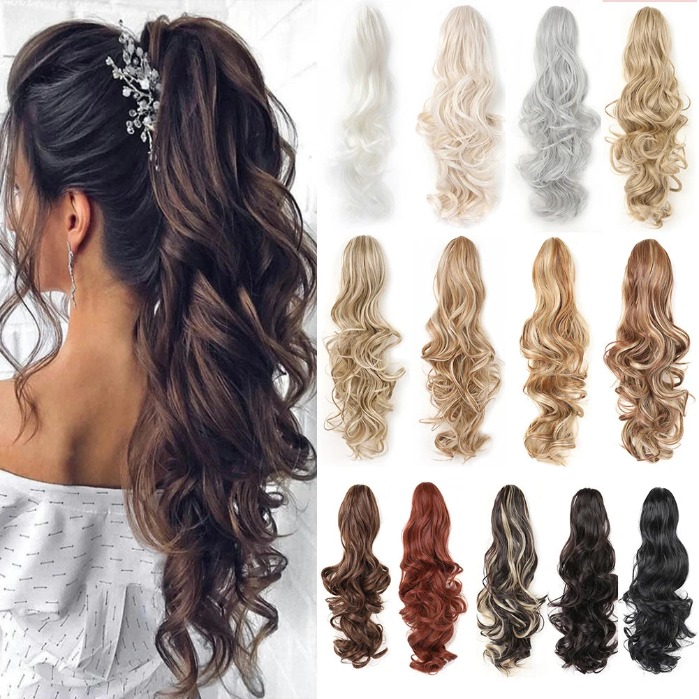 Ponytail Extension Claw Curly Wavy Clip
