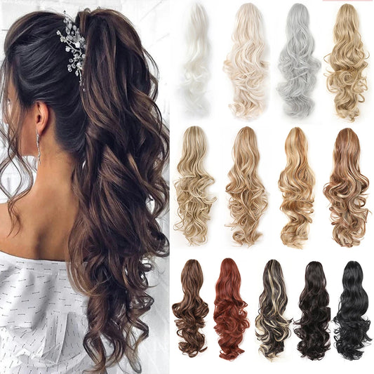 Ponytail Extension Claw  Curly Wavy Clip