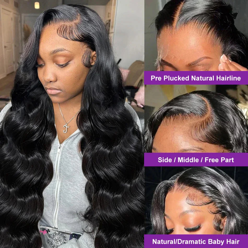 250 Density 13x6 HD Transparent Body Wave Lace Frontal Human