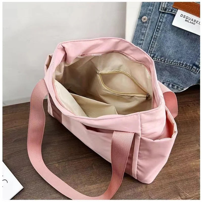 2023 New Women's Bag Solid Color Tote Bag Commuting