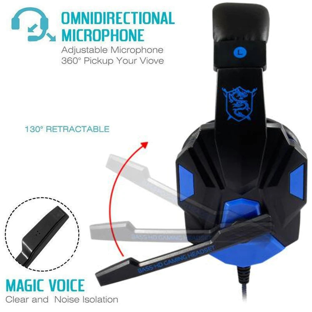 luetooth 5.1 Gaming Headsets Gamer Wireless Headphone