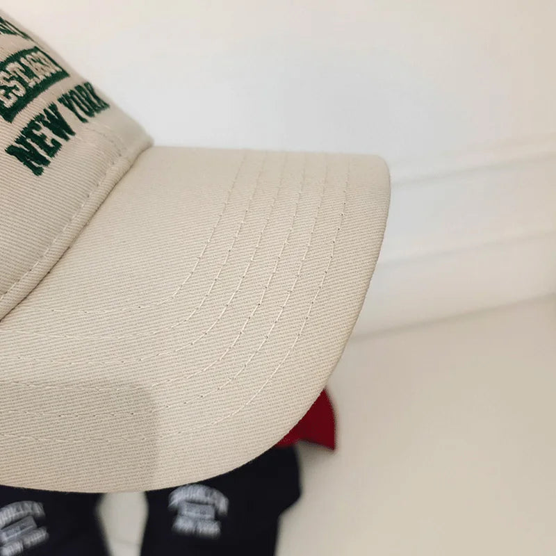 Soft Cotton Letter Embroidered Bd Brim Visor Hats Unisex