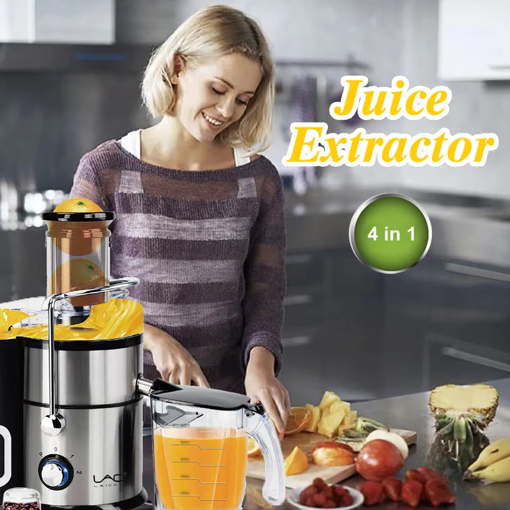 EXSAMO 1L 4 IN1 Electric Orange Juicer Meat Fruit Juice Blender