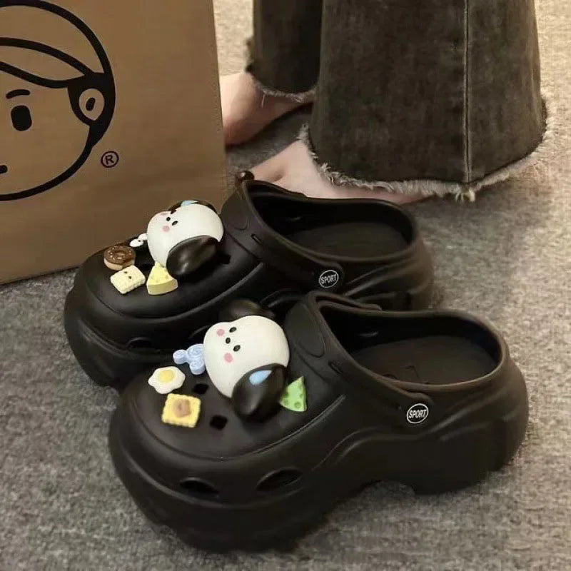 2024 New Thick Soles Sandals Hole Shoes Women
