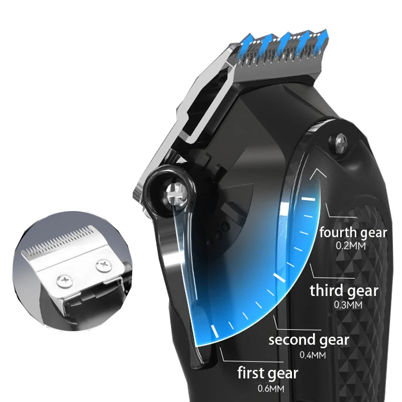 Kemei adjustable hair clipper for men cutting machine USB rechargeable