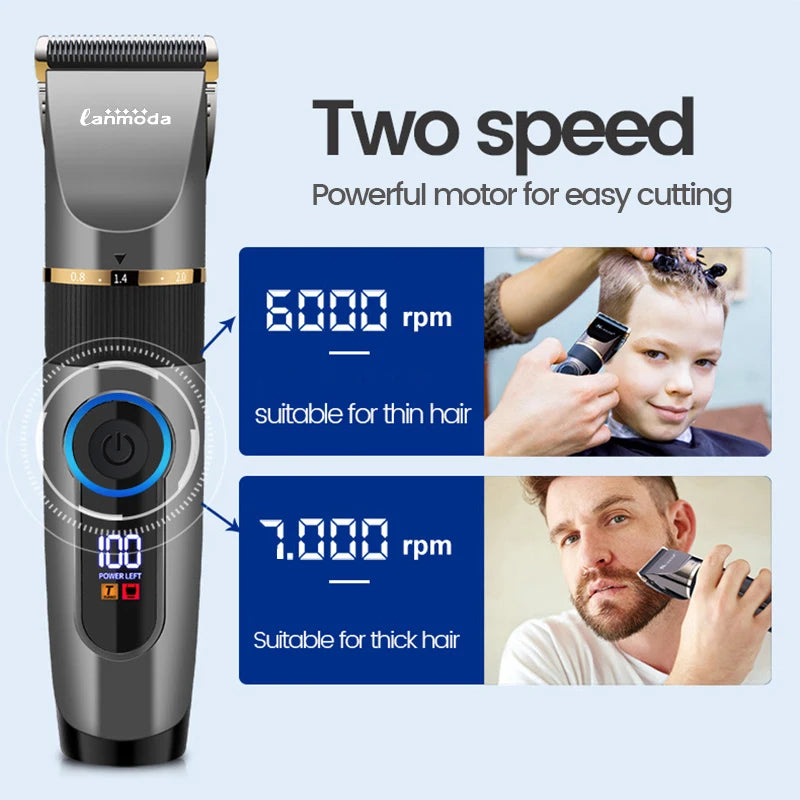 Professional Hair Clipper Rechargeable Electric Trimmer Fen