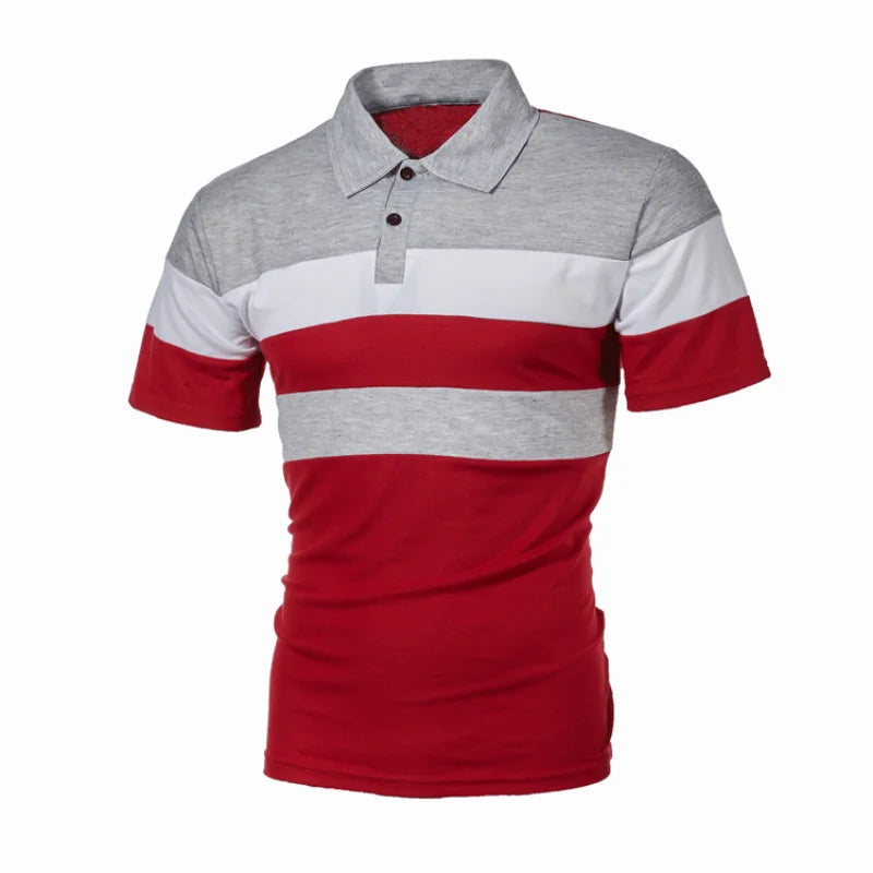 New Summer Luxury Pol Turn-down Collar Business Tee Shirt