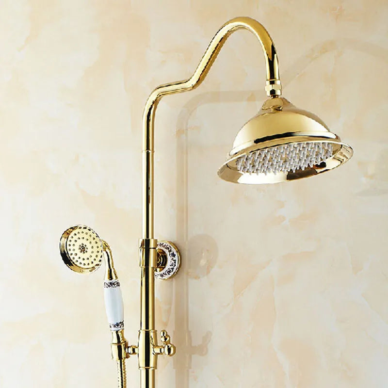 Golden Shower Mixer Tap Ceramic Handshower