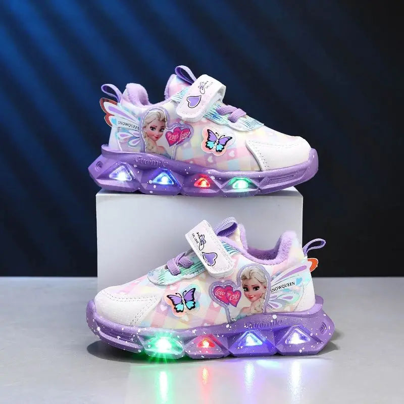 Disney LED Casual Sneakers Lighted Non-slip Pink