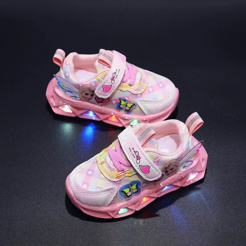Disney LED Casual Sneakers Lighted Non-slip Pink