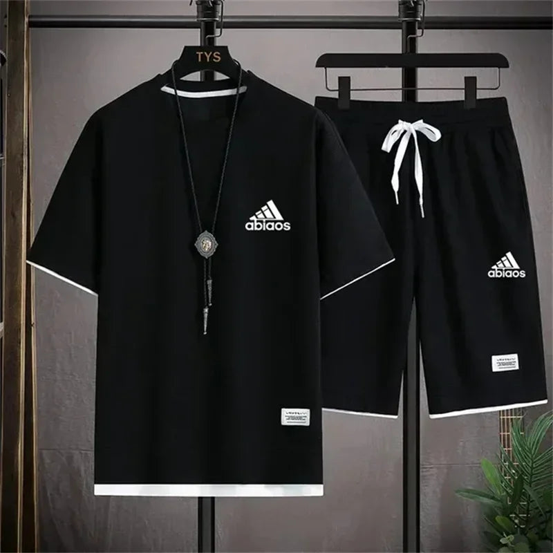 2024 Summer Men's Waffle High quality Shorts Sportswear 2 piece set