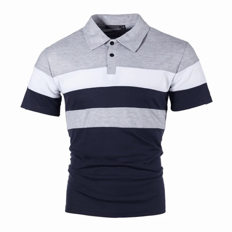 New Summer Luxury Pol Turn-down Collar Business Tee Shirt