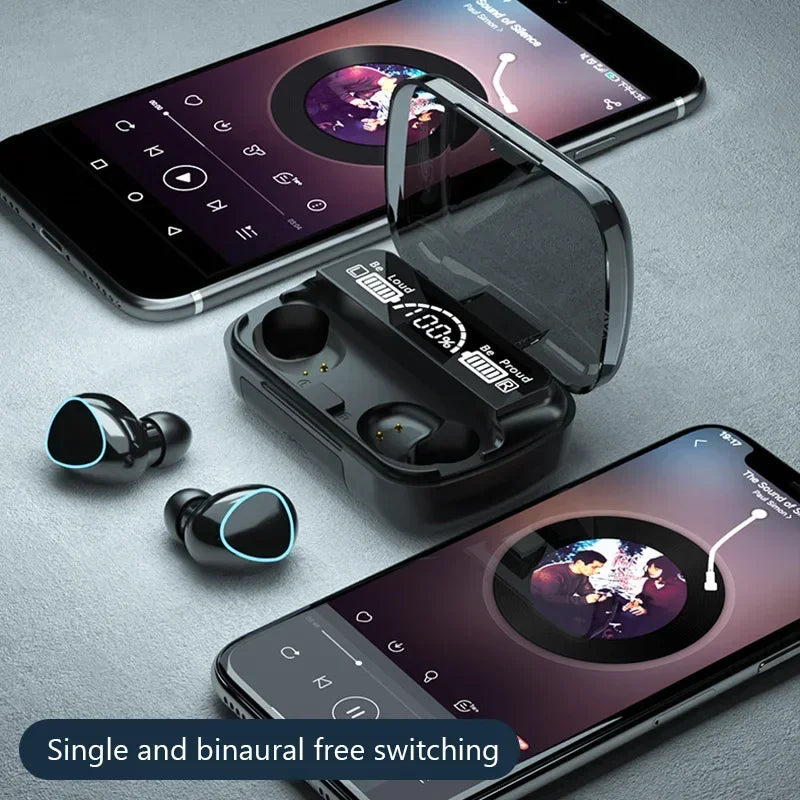 2024 TWS M10 Wireless Bluetooth Earbuds 3200mAh Charger