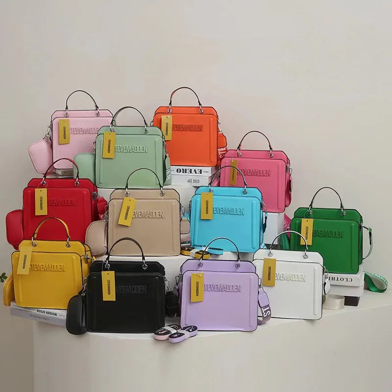 Knock Trendy and High-quality Synthetic Leather Shoulder Bags