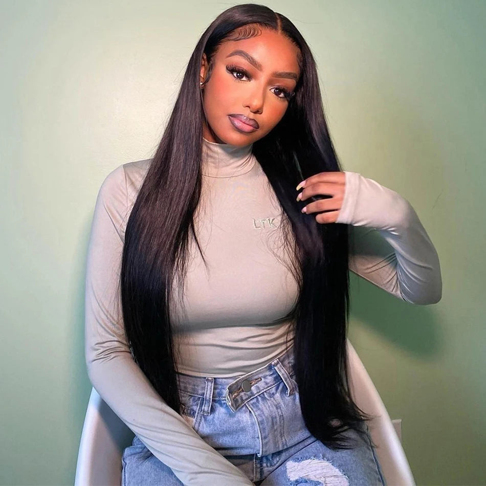 13x6 HD Lace Frontal Human Hair Wigs Malaysian Straight Pre Pln