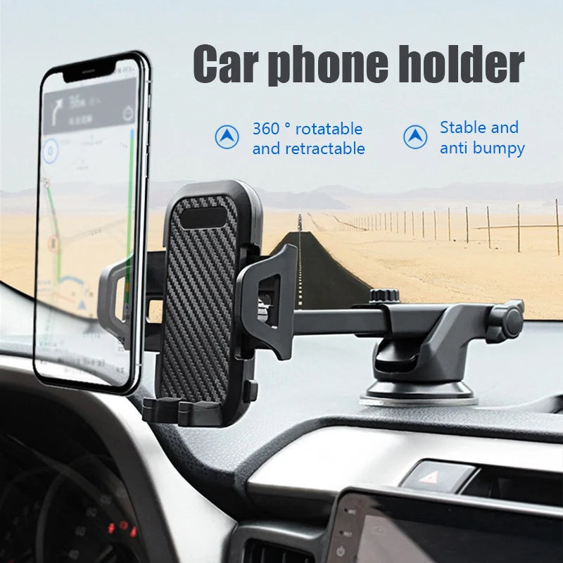 NEW Universal Sucker Car Phone Holder 360° Bracket for Smartphones