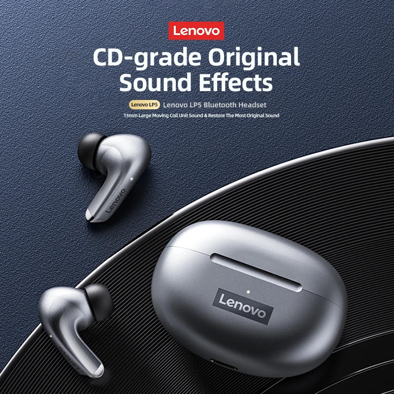 100% Original Lenovo LP5 Wireless Bluetooth Eaphones