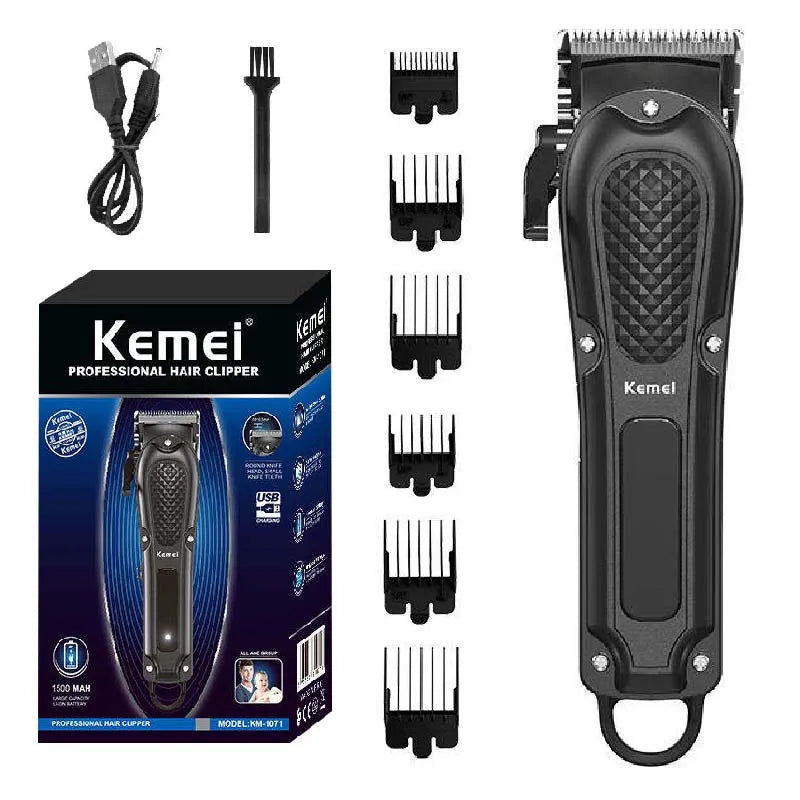 Kemei adjustable hair clipper for men cutting machine USB rechargeable
