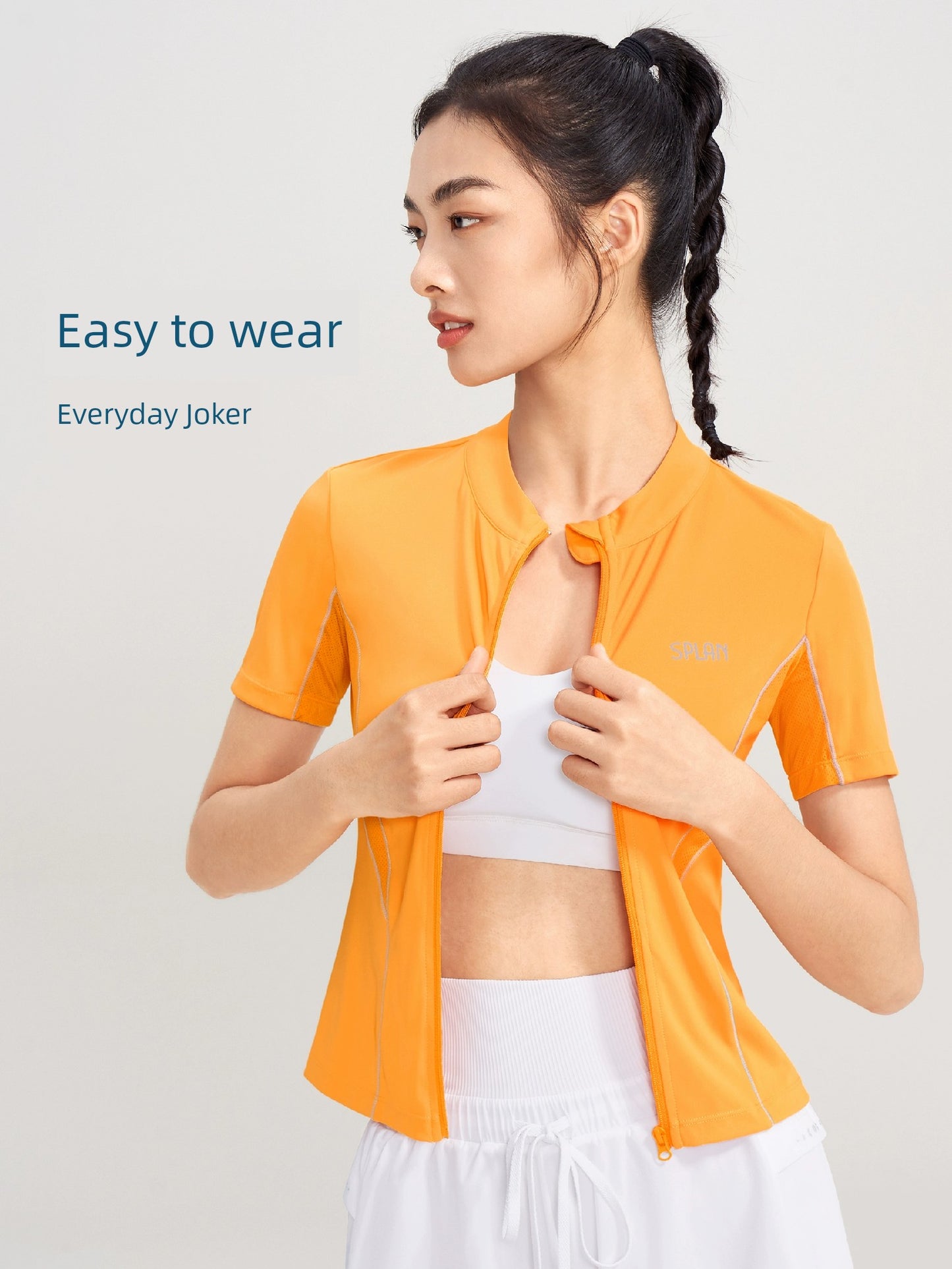 Tight Women's Stretch Professional Short Sleeve Jacket Yoga Clothes