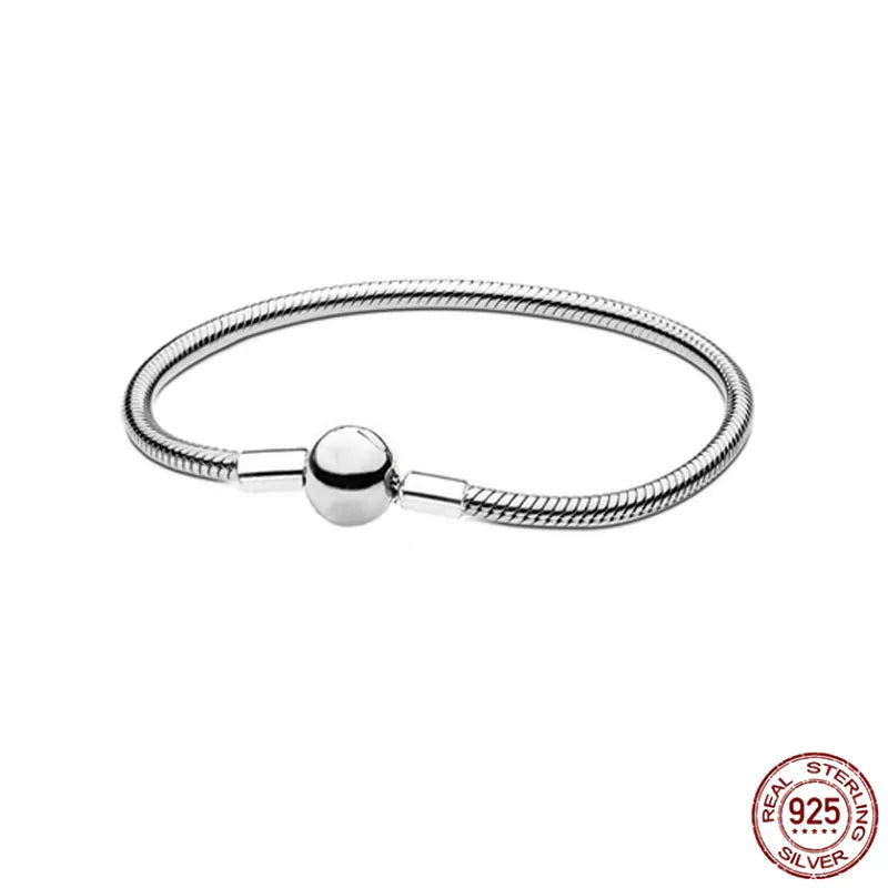 925 Sterling Silver Fashion Gold color Round Buckle
