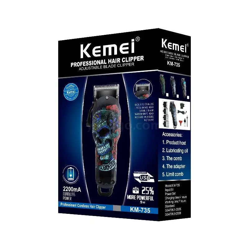 Kemei Cordless hair clipper professional hair