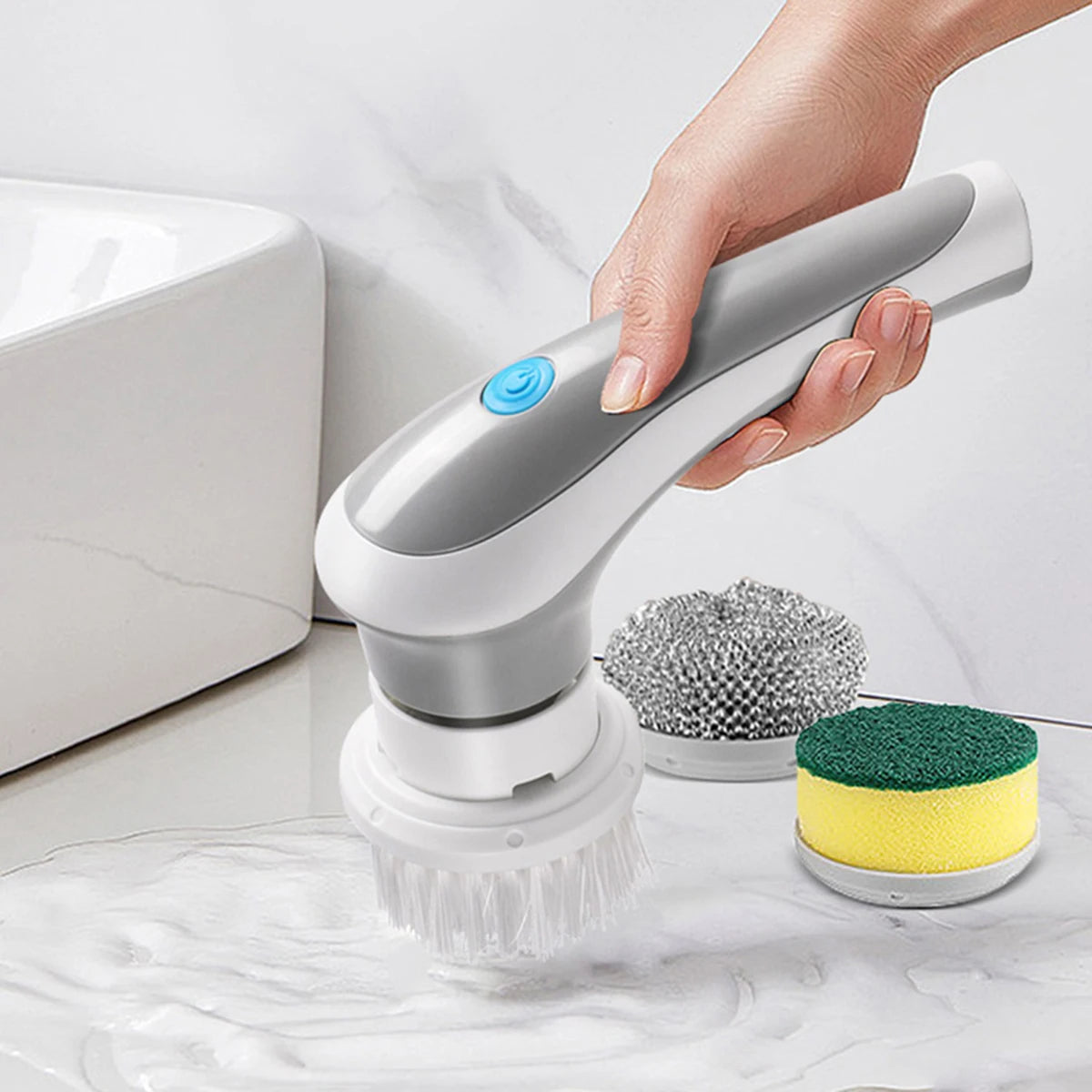 Three-in-one rechargeable, car, home, cleaning brush
