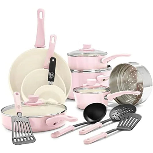 GreenLife Soft Grip Healthy Ceramic Nonsauce Saute Pans Set